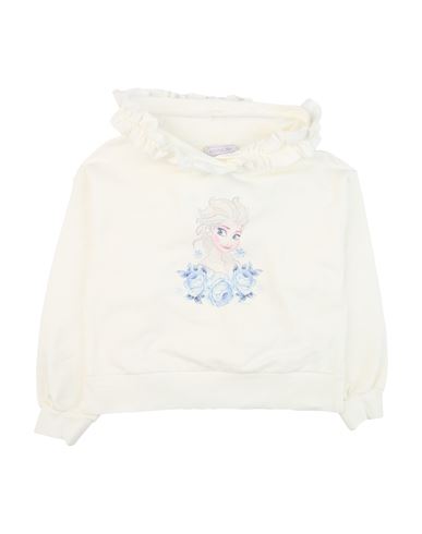 Monnalisa Disney Toddler Girl Sweatshirt Off White Size 7 Cotton, Elastane In White