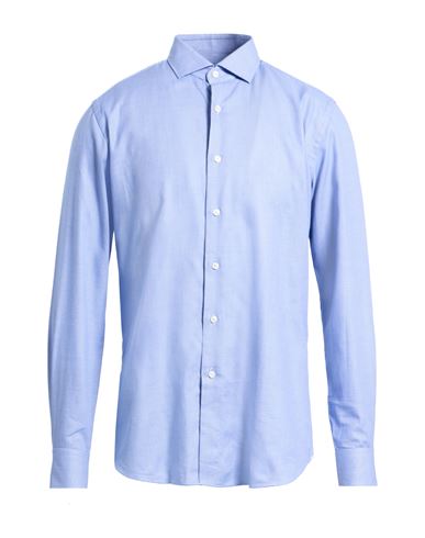 Xacus Man Shirt Blue Size 15 ¾ Cotton In Blue