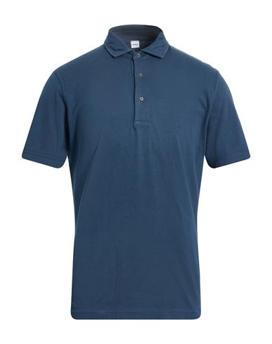 Aspesi Man Polo Shirt Navy Size L Cotton In Blue