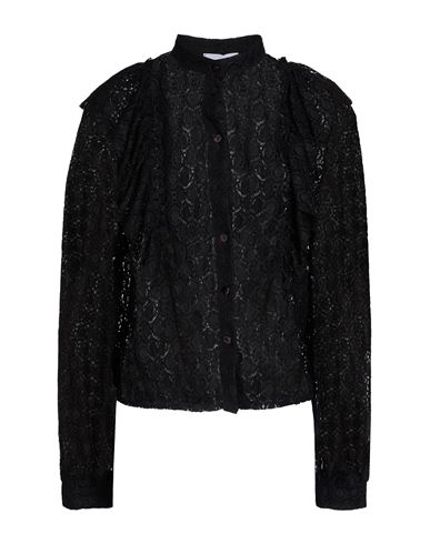 Soallure Woman Shirt Black Size M Polyamide, Elastane, Cotton