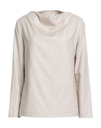 Antonelli Woman Top Beige Size 16 Wool, Polyester, Viscose, Elastane In Neutral