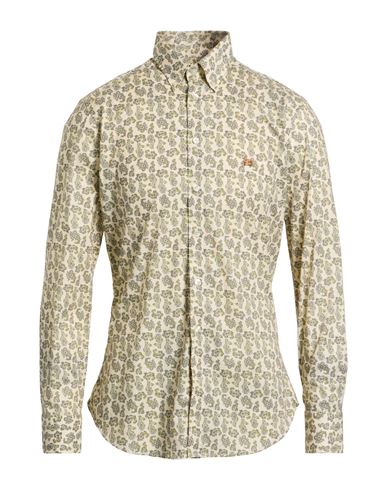 Etro Man Shirt Ivory Size 17 Cotton, Elastane In Neutral