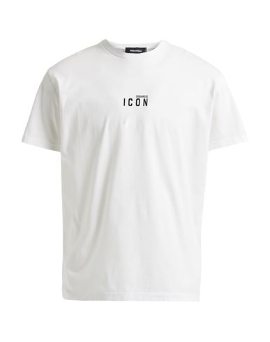 Dsquared2 Classic Cotton Jersey T-shirt With Mini Logo Print In White