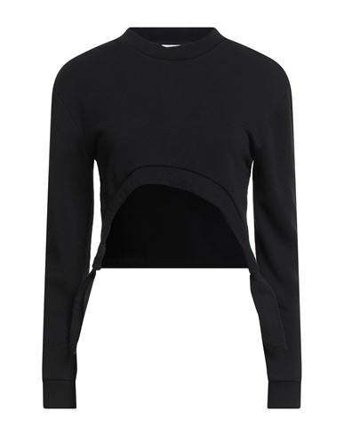 Patrizia Pepe Woman Sweatshirt Black Size 1 Cotton, Polyester In Black