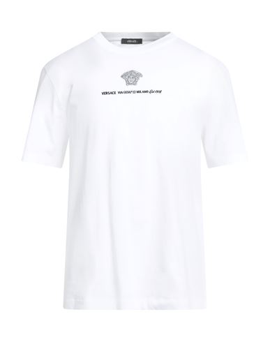 Versace Medusa Milano Embroidered Crewneck T-shirt In White