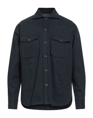 Tintoria Mattei 954 Man Shirt Navy Size L Cotton In Blue