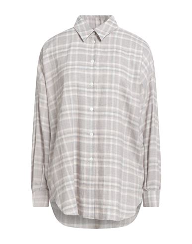 Academia Woman Shirt Light Grey Size M Cotton, Virgin Wool In Gray