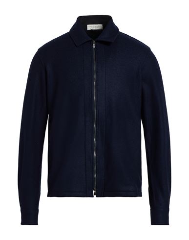 Filippo De Laurentiis Man Shirt Midnight Blue Size 40 Merino Wool In Blue