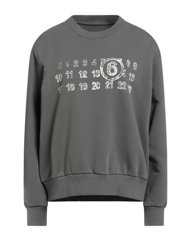 Mm6 Maison Margiela Woman Sweatshirt Grey Size Xl Cotton, Polyester In Gray