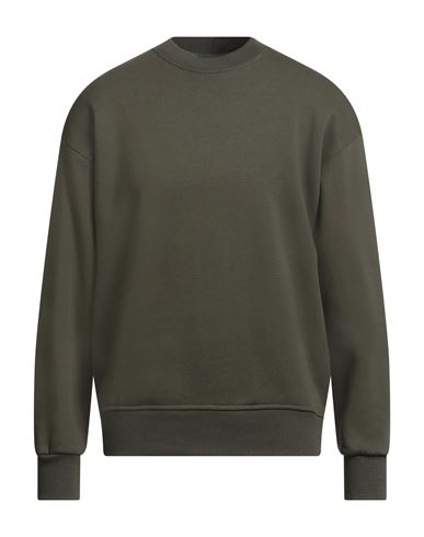 Why Not Brand Man Sweatshirt Military Green Size M Cotton, Polyester In Green