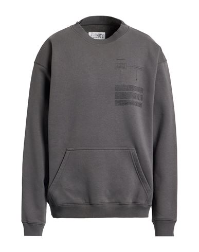 Mm6 Maison Margiela Man Sweatshirt Grey Size Xl Cotton, Polyester In Gray