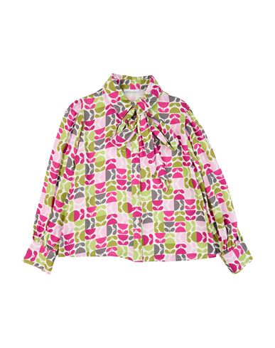 L:ú L:ú By Miss Grant Toddler Girl Shirt Green Size 6 Viscose In Multi