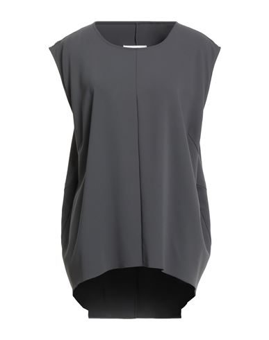 Mm6 Maison Margiela Woman Top Charcoal Size 0 Polyester In Gray