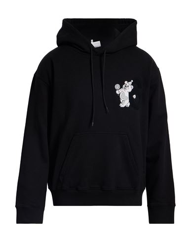 Mm6 Maison Margiela Unbrushed Sweat Jersey Hooded Sweatshirt In Black