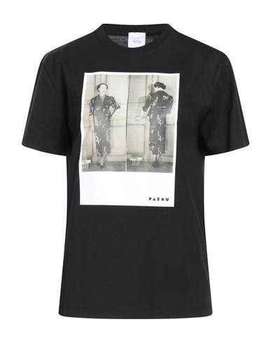 Patou Art Deco T-shirt Mit Grafischem Print In Black