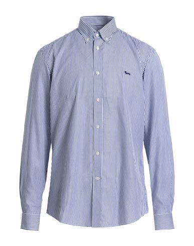Harmont & Blaine Man Shirt Navy Size L Lyocell In Blue