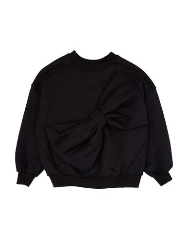 L:ú L:ú By Miss Grant Toddler Girl Sweatshirt Black Size 6 Cotton, Polyester In Black