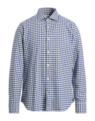 Tintoria Mattei 954 Man Shirt Navy Size 15 ¾ Cotton In Blue
