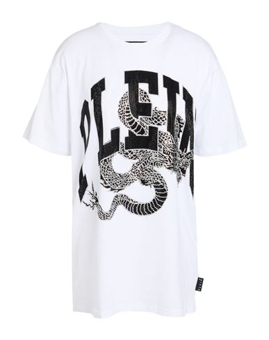 Philipp Plein Woman T-shirt White Size S Cotton In White