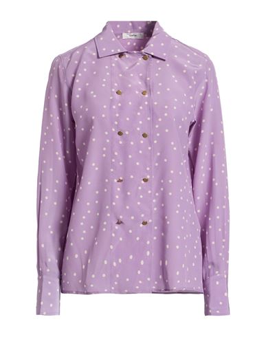 Grifoni Woman Shirt Lilac Size 4 Silk In Purple