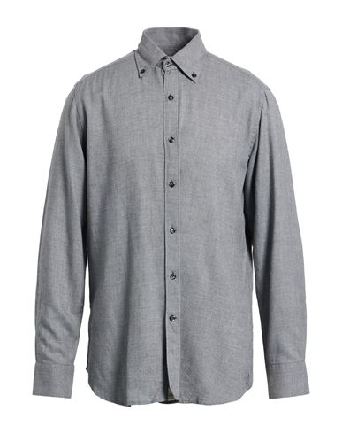 Tintoria Mattei 954 Man Shirt Grey Size 15 ½ Cotton In Gray
