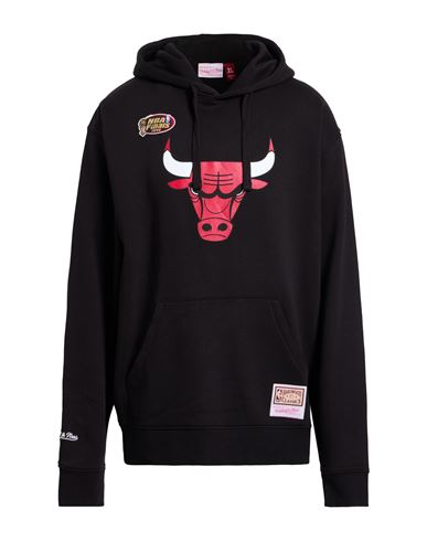 Mitchell & Ness Man Sweatshirt Black Size Xxl Cotton, Polyester In Black