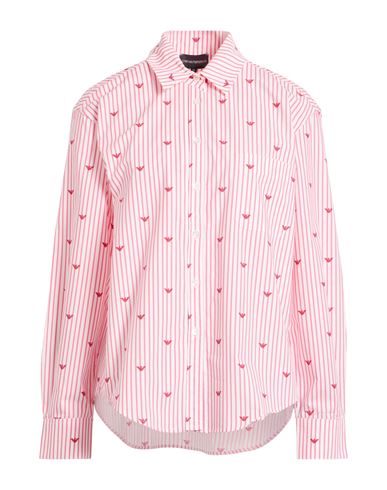 Emporio Armani Woman Shirt Coral Size 12 Cotton In Pink