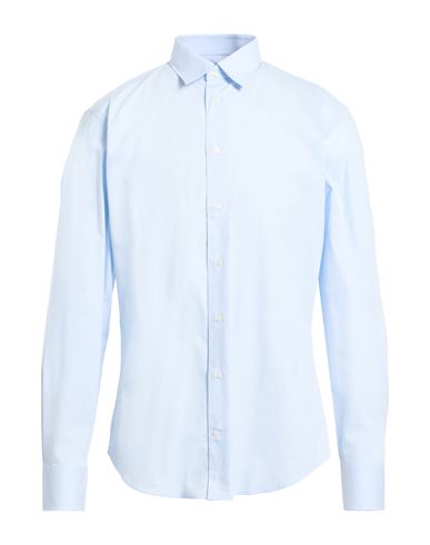 Emporio Armani Man Shirt Sky Blue Size 17 ½ Cotton In Blue