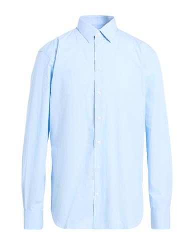 Emporio Armani Man Shirt Light Blue Size 17 ½ Cotton In Blue