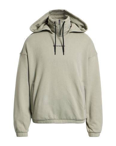 Emporio Armani Man Sweatshirt Sage Green Size L Cotton In Green
