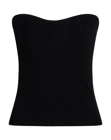 Kontatto Woman Top Black Size Onesize Viscose, Polyester In Black