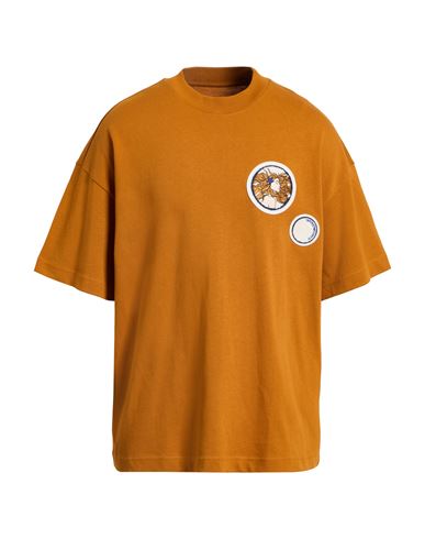 Emporio Armani Man T-shirt Marigold Size M Organic Cotton In Yellow
