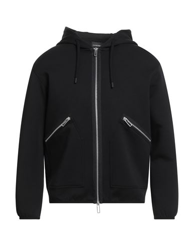 Emporio Armani Man Sweatshirt Black Size Xs Cotton, Polyester, Elastane In Black