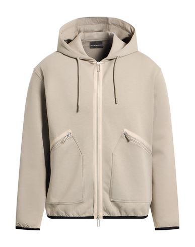 Emporio Armani Man Sweatshirt Light Grey Size L Cotton, Polyester, Elastane In Brown