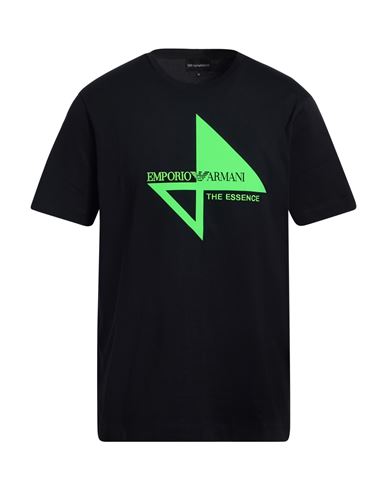 Emporio Armani Man T-shirt Black Size S Cotton In Black
