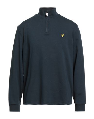 Lyle & Scott Man Sweatshirt Navy Size L Cotton, Elastane In Blue