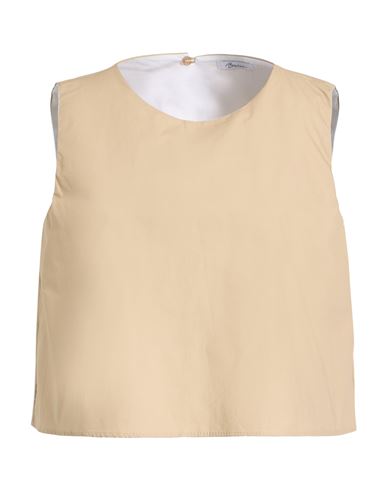 Brizzi Woman Top Beige Size L Cotton In Multi