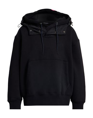 Emporio Armani Man Sweatshirt Black Size L Cotton, Polyester, Elastane In Black