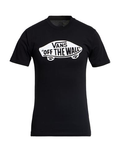 Vans Man T-shirt Black Size S Cotton In Black