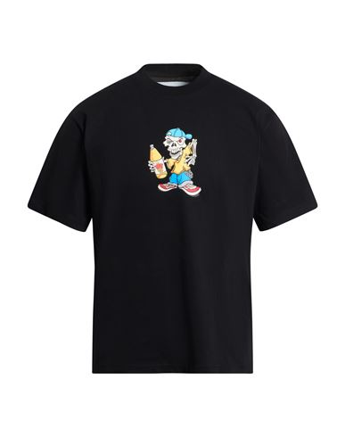 Vans Man T-shirt Black Size S Cotton In Black