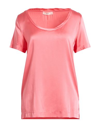Suoli Woman Top Salmon Pink Size 8 Silk, Elastane In Multi