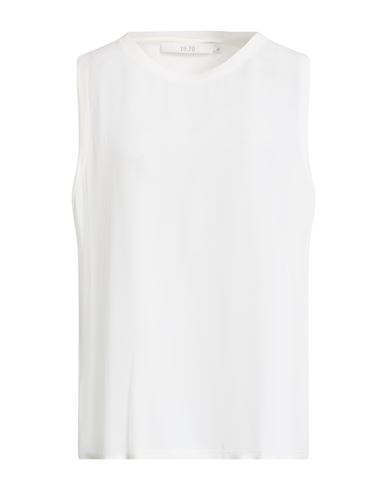 19.70 Nineteen Seventy Woman Top White Size Xl Lyocell, Cotton, Acetate, Silk In White