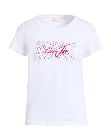 Liu •jo Woman T-shirt White Size S Cotton, Elastane In White