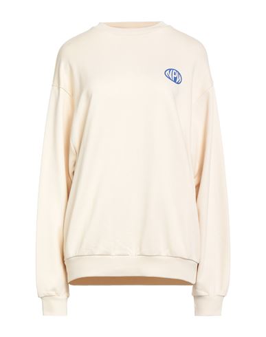 No Pasa Nada Woman Sweatshirt Sand Size Xs Cotton In White
