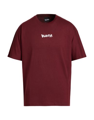 Disclaimer Man T-shirt Burgundy Size Xl Cotton In Burgundy