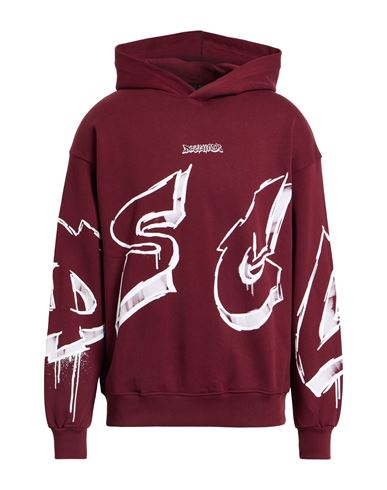 Disclaimer Man Sweatshirt Burgundy Size Xl Cotton In Red