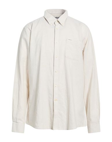 Barbour Man Shirt Beige Size Xxl Linen, Cotton In Neutral