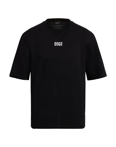 Dsquared2 Man T-shirt Black Size L Cotton In Black