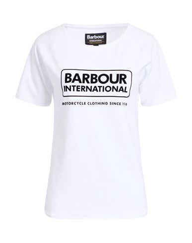 Barbour International Woman T-shirt White Size 10 Cotton, Elastane In White