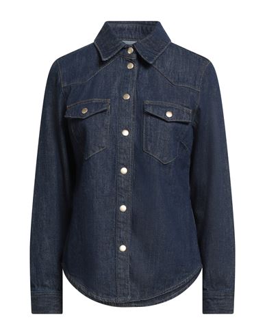 Frame Woman Denim Shirt Blue Size S Cotton, Pre-consumer Recycled Cotton